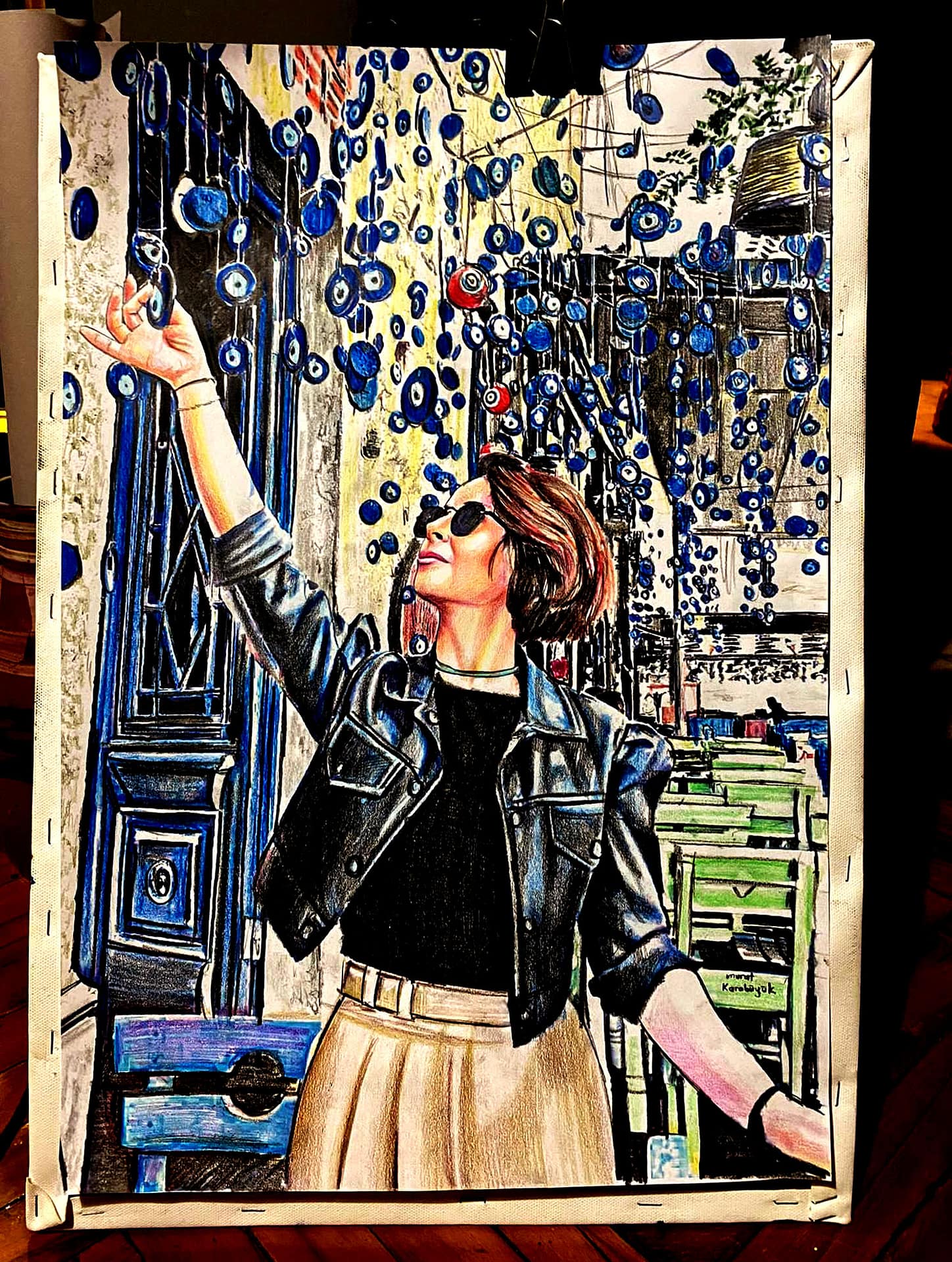 pastel boya istanbul çizim portre hediye kadıköy fiyat listesi sipariş sanat çizim ucuz murat karabüyük art draw hediye